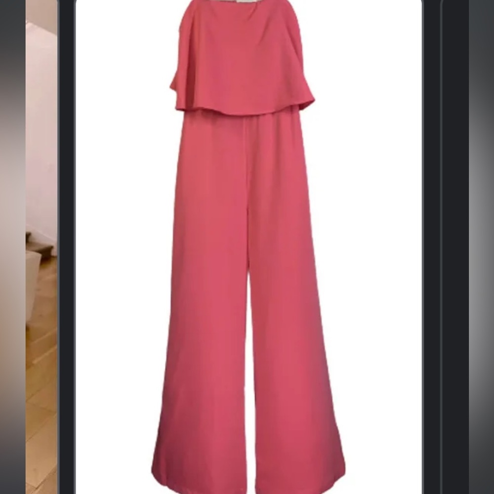 Strapless Pink Jumpsuit Size Small Shop Talulah